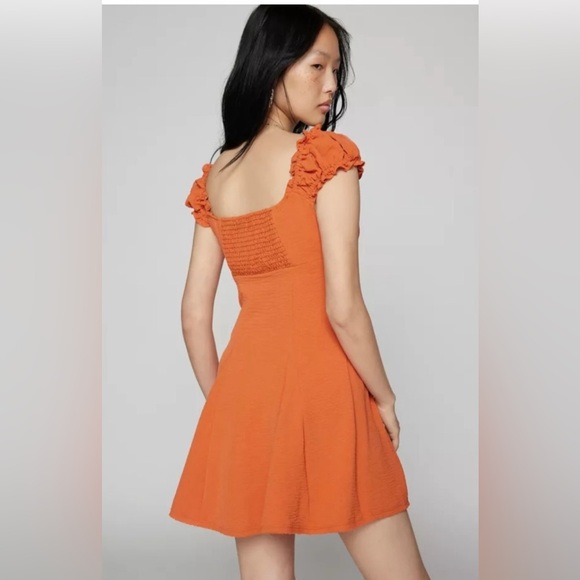 Urban Outfitters Orange Fit and Flare Mini Dress - Picture 4 of 4